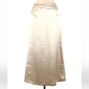 Vintage Marie St. Claire | Champagne Formal Midi Skirt Size 14 Large L